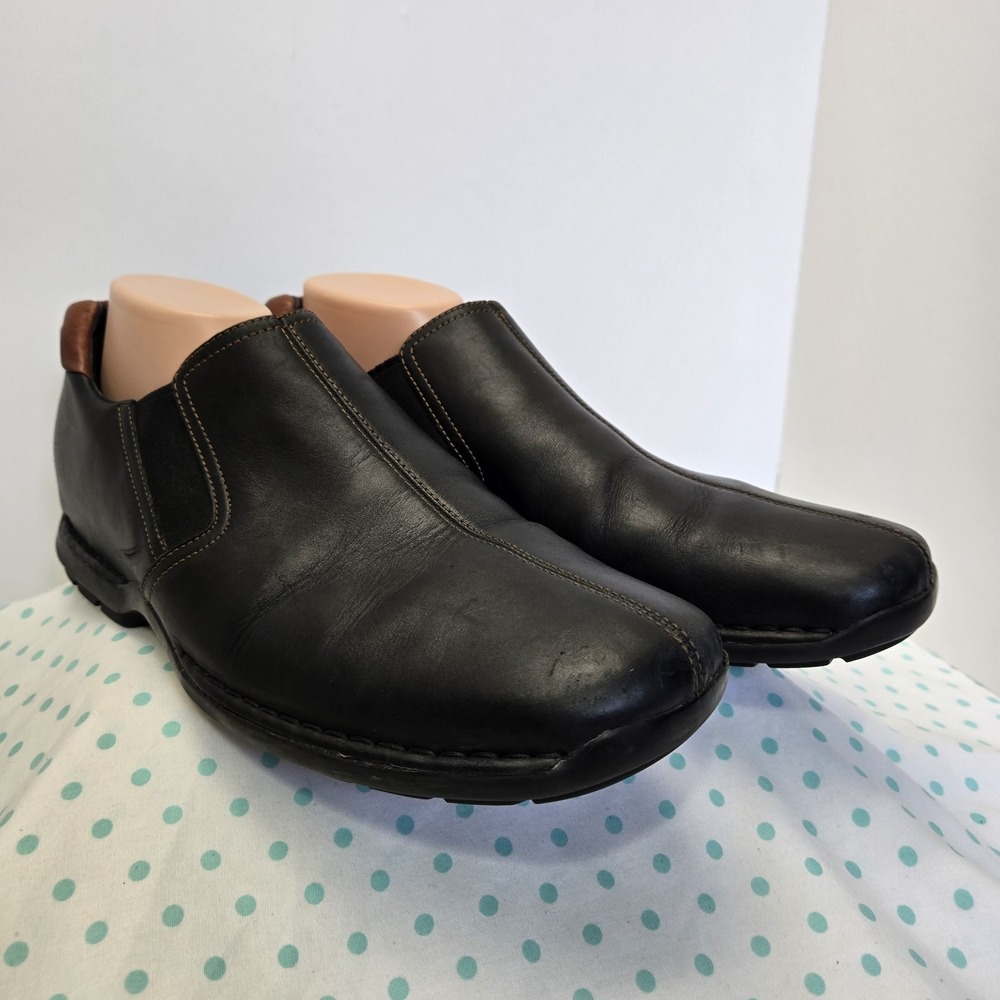 Cole Haan Mens Size 13 Zeno Leather Slip On Loafers Black C24673 Driving Comfort